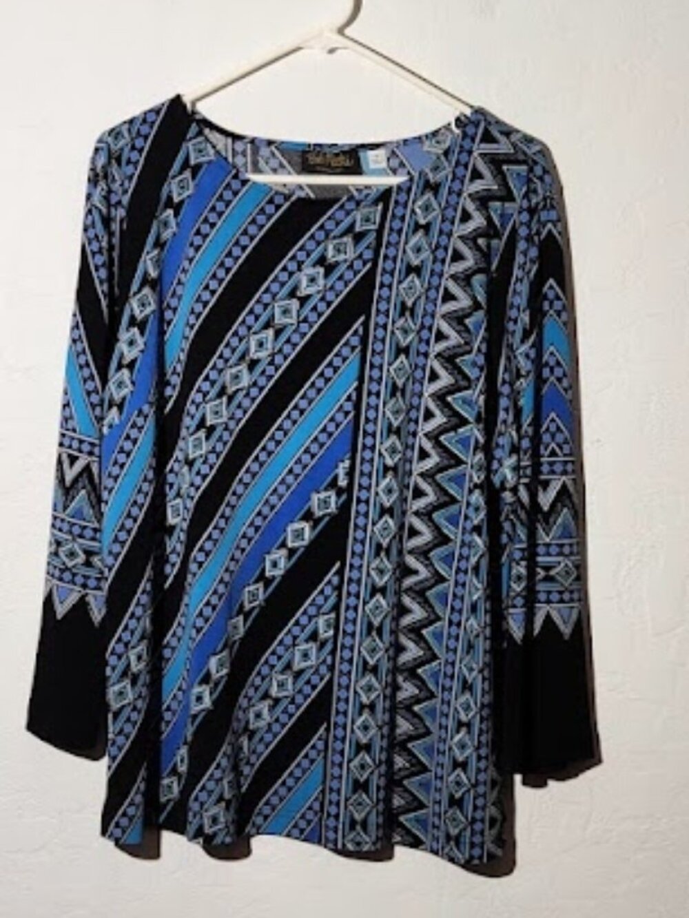 Bob Mackie Women's Long Sleeve Tunic Blouse Size Large